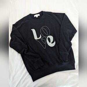Spiritual Gangster Love Crew Pullover Sweatshirt Lightweight Fuzzy Fleece